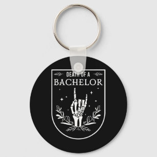 Death Of Bachelor Groom Groomsman Gothic Halloween Keychain