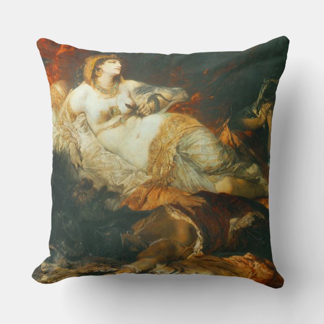 Death of Cleopatra 1875 Throw Pillow (Front)