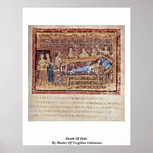 Death Of Dido By Master Of Vergilius Vaticanus Poster