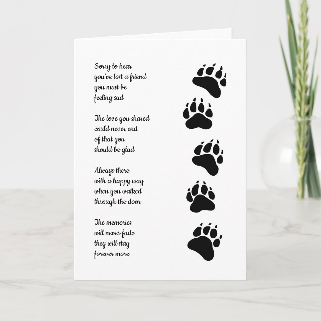death-of-friends-dog-sympathy-card-zazzle