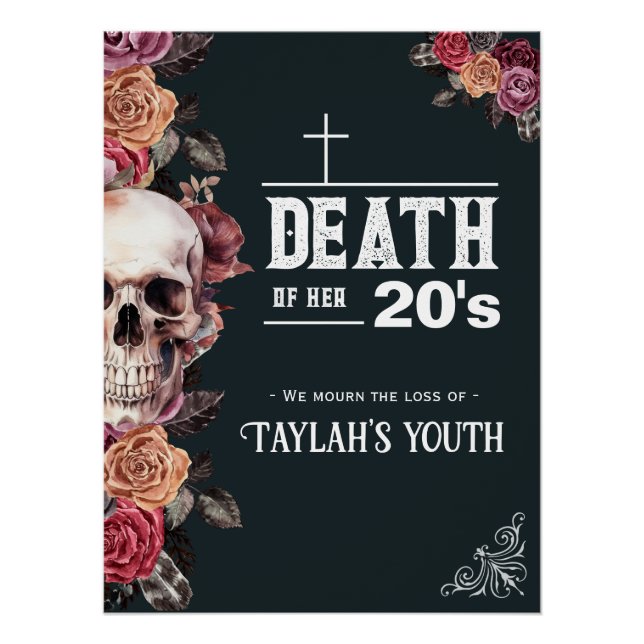 Death of her 20s, RIP Birthday Glossy Poster (Front)