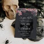 Death Of Her Thirties 40th Birthday Invitation<br><div class="desc">Celebrate the end of your thirties with dramatic flair using this gothic-inspired "RIP Thirties" 40th birthday invitation. Featuring a hauntingly beautiful skull framed by stunning watercolor florals and set against a dark, moody background, this design strikes the perfect balance between elegance and edge. It’s ideal for those who love a...</div>