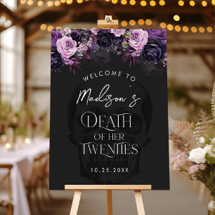 Death Of Her Twenties 30th Birthday Party Foam Board