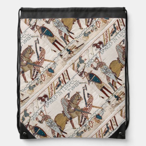 Death of King Harold Bayeux Tapestry Drawstring Bag