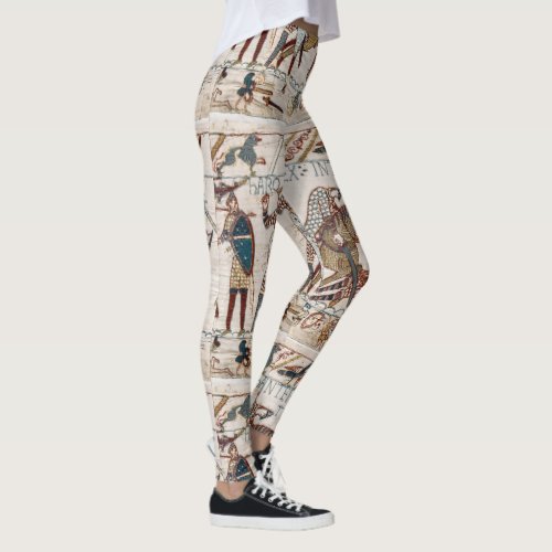 Death of King Harold Bayeux Tapestry Leggings