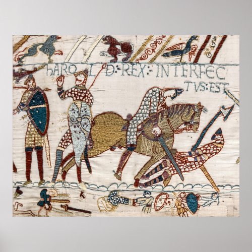 Death of King Harold Bayeux Tapestry Poster