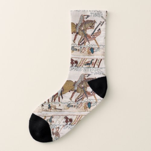 Death of King Harold Bayeux Tapestry Socks