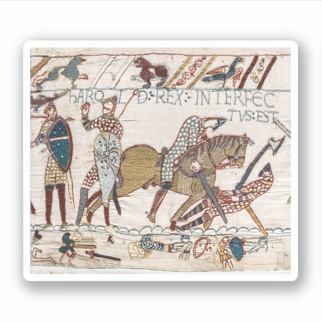 Death of King Harold (Bayeux Tapestry) Sticker (Front)