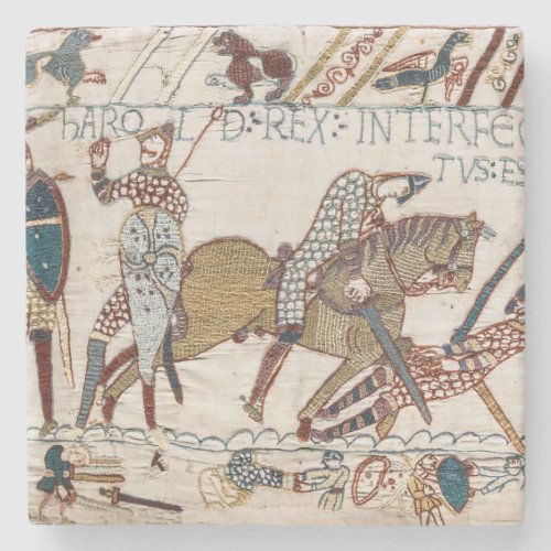 Death of King Harold Bayeux Tapestry Stone Coaster