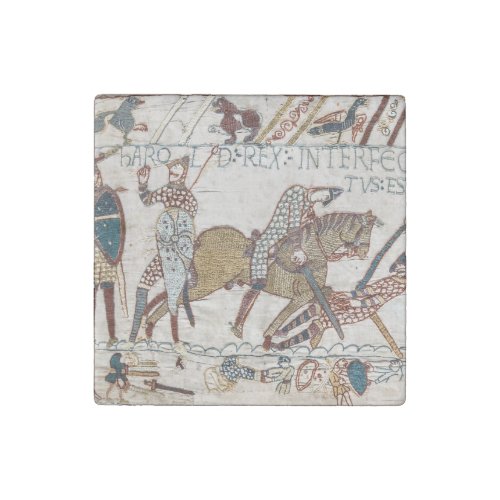 Death of King Harold Bayeux Tapestry Stone Magnet