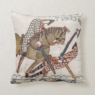 Death of King Harold (Bayeux Tapestry) Throw Pillow