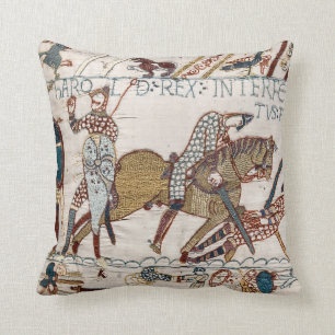 Death of King Harold (Bayeux Tapestry) Throw Pillow