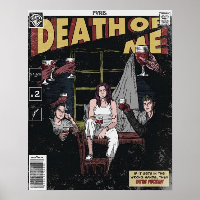 Death of Me comic cover  PVRIS Poster (Front)