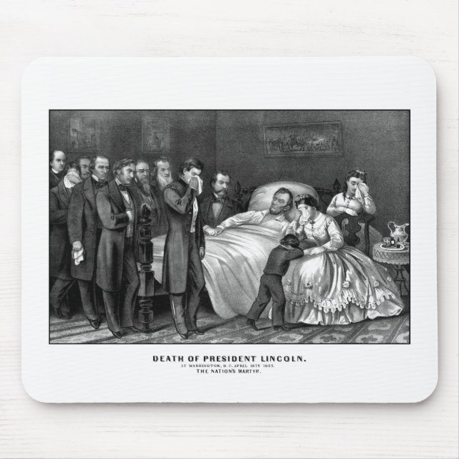 Death Of President Lincoln Mouse Pad (Front)
