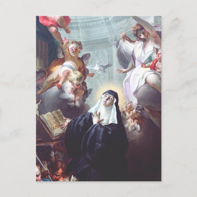 Death of Saint Scholastica Postcard (Front)