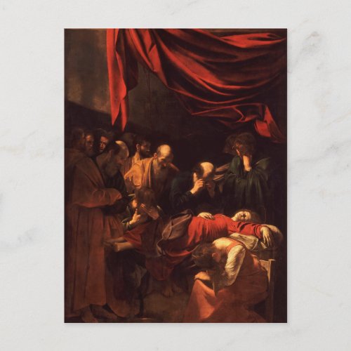 Death of the Virgin by Caravaggio 1606 Postcard