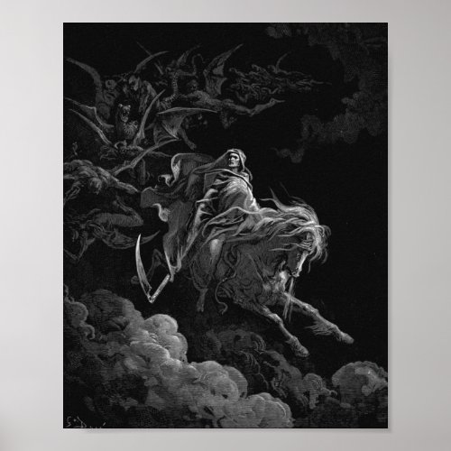 Death On A Pale Horse By Gustave Dore Poster