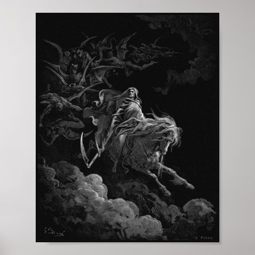 Death On A Pale Horse By Gustave Dore Poster