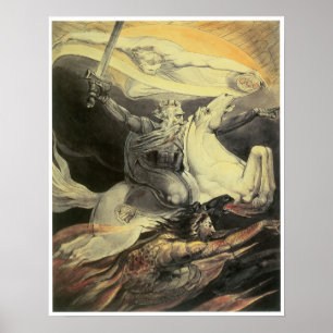 Death on a Pale Horse, William Blake Poster