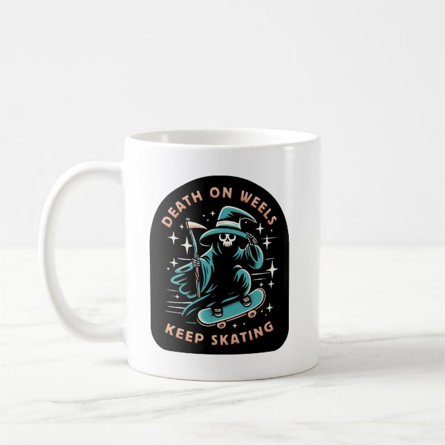 Death on Wheels – Keep Skating Coffee Mug (Left)