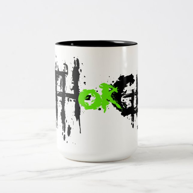 Death or Glory Mug! Two-Tone Coffee Mug (Center)