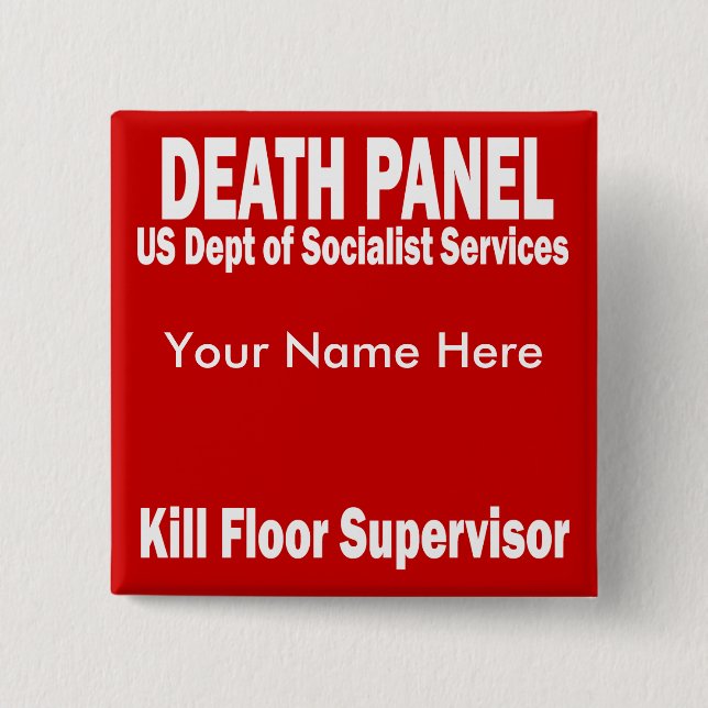 Death Panel - Kill Floor Supervisor Pinback Button (Front)