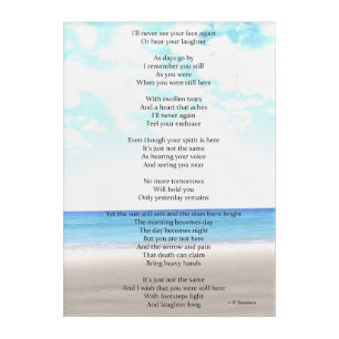 Death Poem Acrylic Print