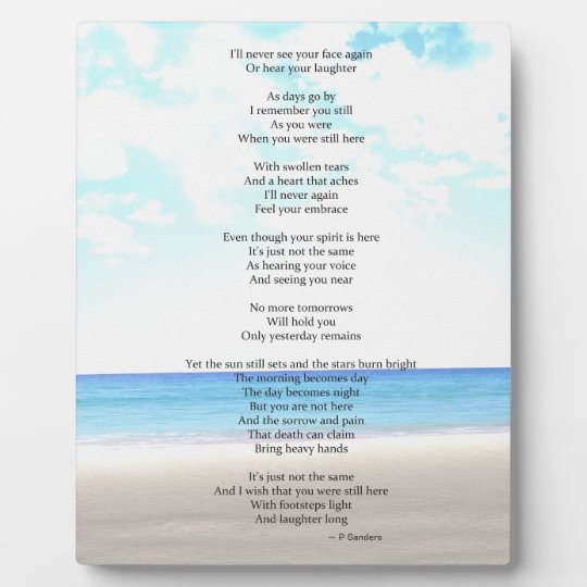 Death Poem Plaque | Zazzle.com