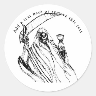 Death Reaper Sketch Classic Round Sticker