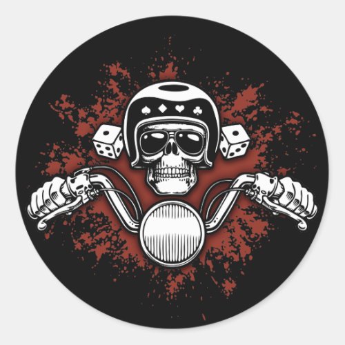 Death Rider _ Dice Classic Round Sticker