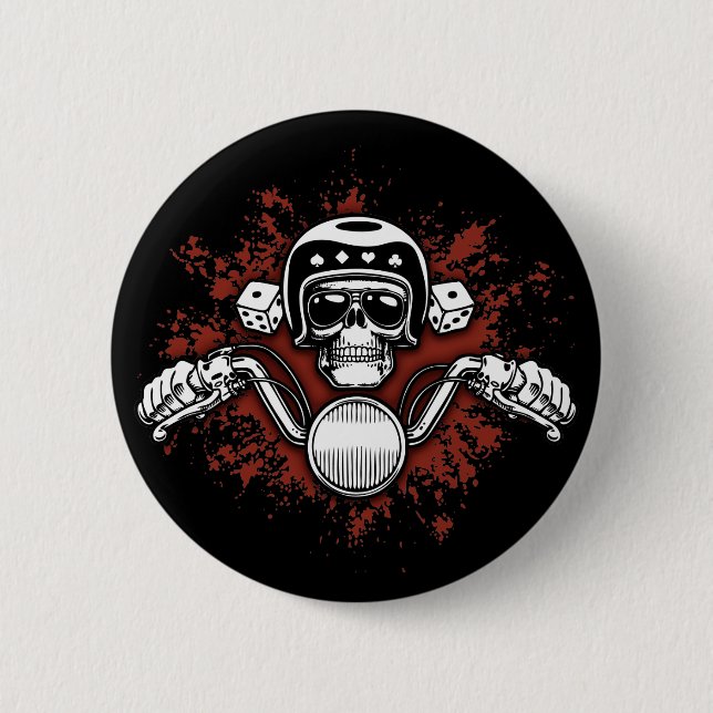 Death Rider - Dice Pinback Button (Front)
