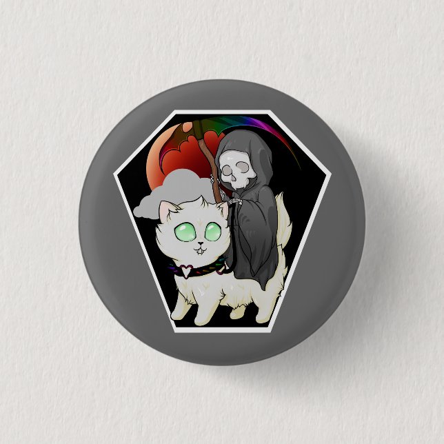 Death Rides Button (Front)