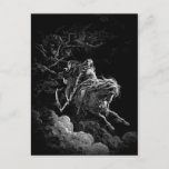 Death Riding Accross A Night Sky Postcard at Zazzle