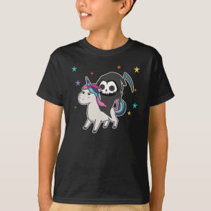 Death Riding Unicorn Funny Unicorns Rainbow T-Shirt