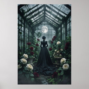 Death’s Greenhouse – Gothic Botanical Victorian Wa Poster