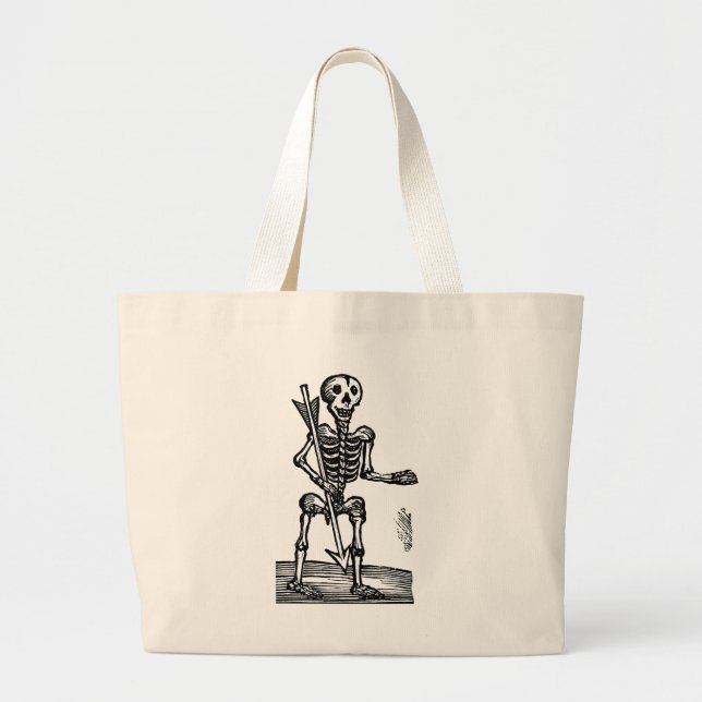 Death Skeleton Large Tote Bag (Front)