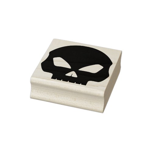 death skull silhouette art stamp