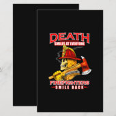 Death Smiles At Everyone Firefighter Firemans (Front/Back)