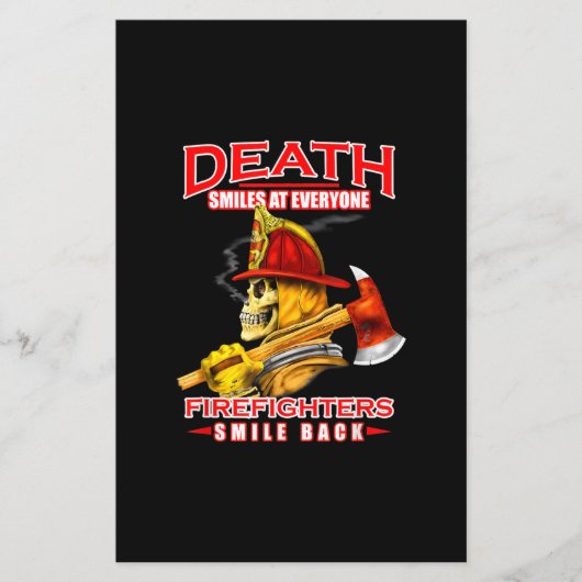 Death Smiles At Everyone Firefighter Firemans (Front)