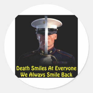 Death Smiles At Everyone We Always Smile Back Classic Round Sticker