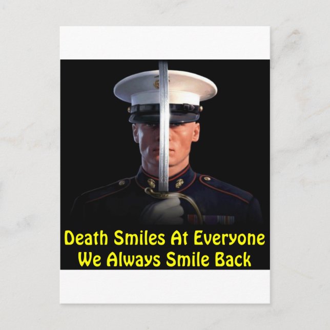 Death Smiles At Everyone We Always Smile Back Postcard (Front)