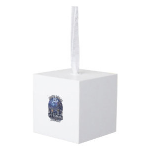 Death Smiles Veteran Halloween Ghost Graveyard Hau Cube Ornament