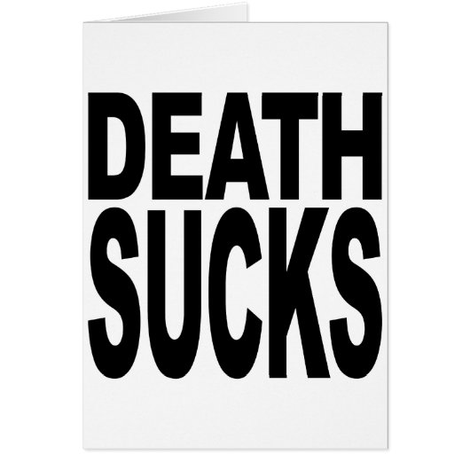 Death Sucks Cards (Front)