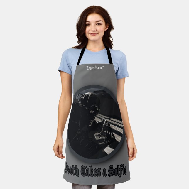 Death Takes a Selfie Apron (Worn)