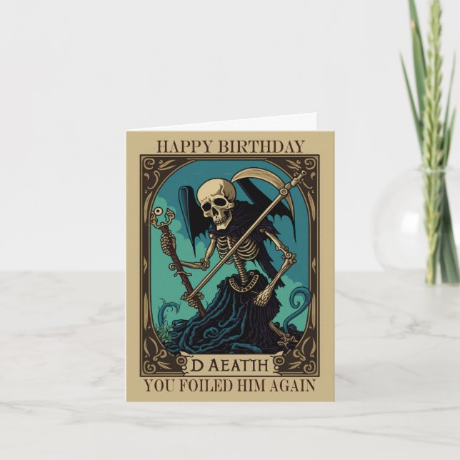 Death Tarot Birthday Card  (Front)