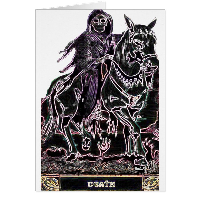 DEATH TAROT CARD DESIGN BY LIZ LOZ