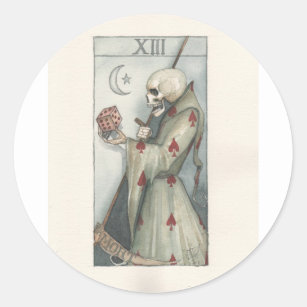 13 DEATH Tarot Card Stickers, Grim Reaper Stickers [SALE]