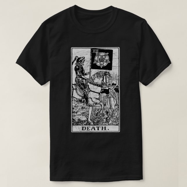 Death Tarot Card - Major Arcana - fortune telling  T-Shirt (Design Front)