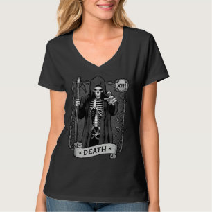 Death Tarot Card Occult Dark Grim Reaper Astrology T-Shirt