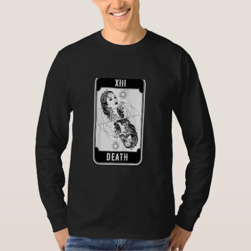 Death Tarot Card Witchcraft Woman Turning The Reap T_Shirt